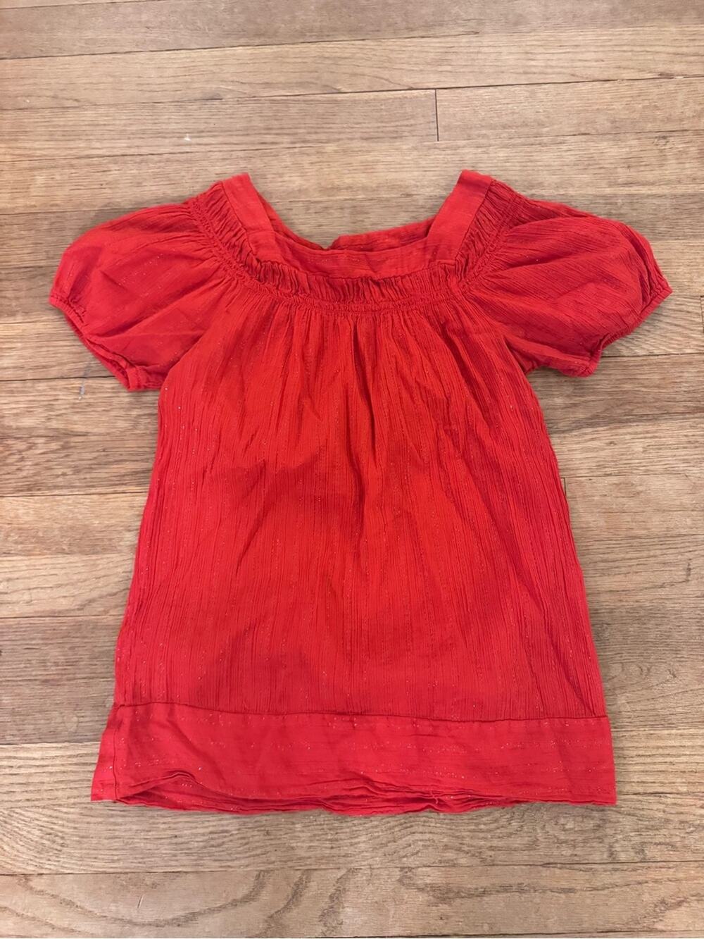 Ella Moss Women's Red Short Sleeve Top - Size XS
 b85